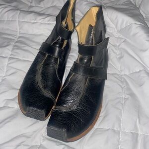 Black Leather men’s   CYDWOQ BootVelcro  like new 47